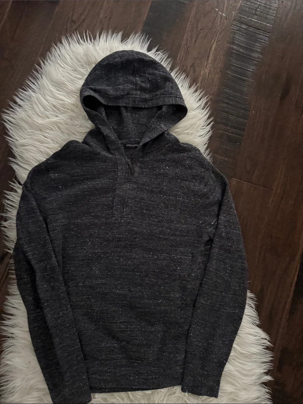Banana Republic Charcoal Knit Hooded Pullover